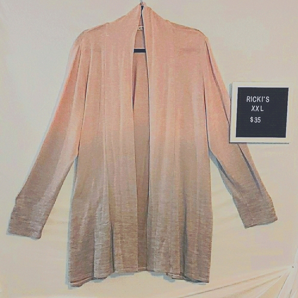 Ricki's Sweaters - 🔥3 for $20🔥 Ricki's Pink and Gray Shawl Cardigan